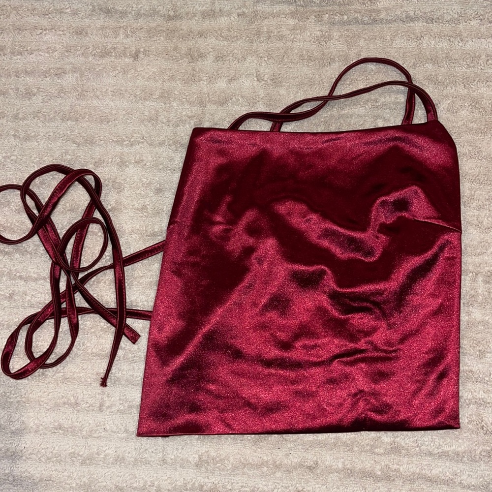 Burgundy crop top